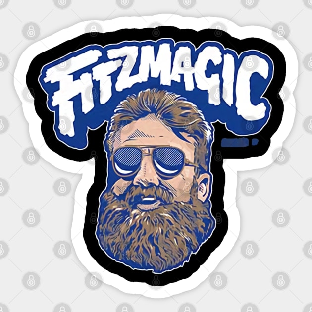 Ryan Fitzpatrick Fitzmagic Blue Sticker by Chunta_Design